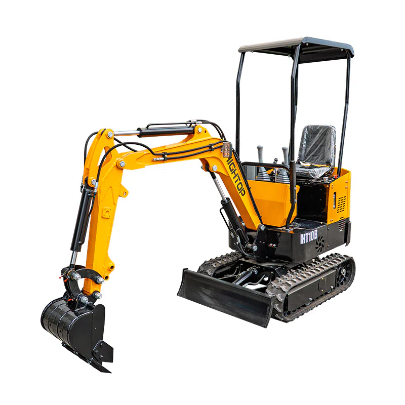 Miniexcavadora de 1 tonelada sobre orugas y con ruedas | Miniexcavadora compacta para jardinería y trabajos agrícolas