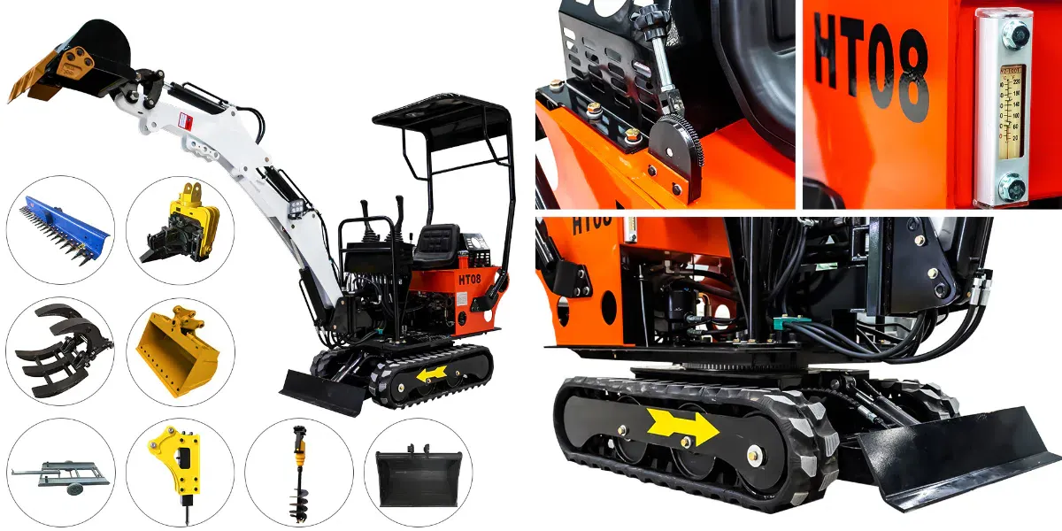 HT08 0.8T Mini Excavator Images